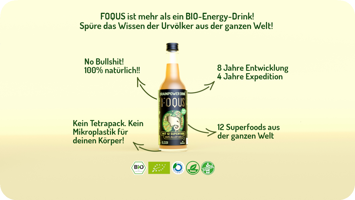 FOQUS - Brainpower Drink 12 x 330 ml